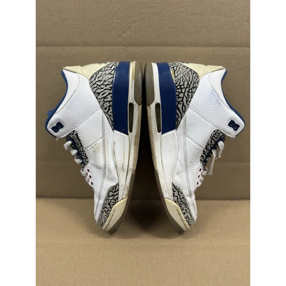 Air Jordan 3 Retro 2011 True Blue‎ Size 9.5 136064-104 OG White Cement Used